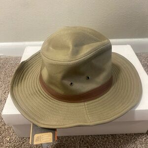 Men's Olive Safari Hat with Brown Band